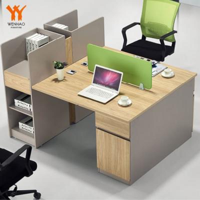 China Other Hot Sale 4 Person Workstation With Overhead Cabinet Partition Modular Cubicle Workstation for sale