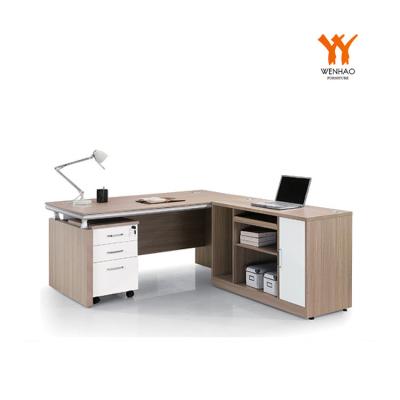 China MDF Painting Manager Desk Table Office Furniture High Quality L Shaped Design for sale