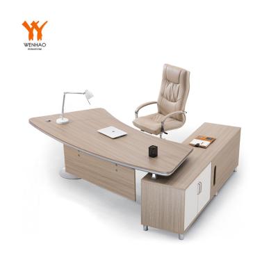 China High Quality L Shaped CEO Office Manager Curved Furniture Design for sale