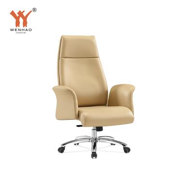 China 2022 Adjustable Popular Leather Swivel Synthetic 2022 Modern Executive High Back (Waist) Chairs CEO Chair Office Furniture Chair Leather for sale