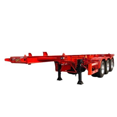 China Prime Truck Trailer Brand 40ft 12 Twist Locks Flat Bed Semi Trailer Flat Bed Trailers For Transport Containers for sale