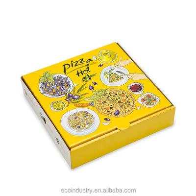 China Biodegradable Corrugated Packaging Custom Printed Paper Pizza Boxes 10 Inch With Logo for sale