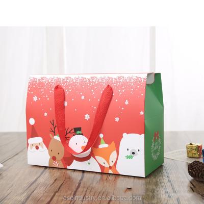 China Recycled Materials Custom Christmas Make Up Chocolate Paper Box Gift Paper Christmas Eve Packaging Big Magnetic Gift Box for sale