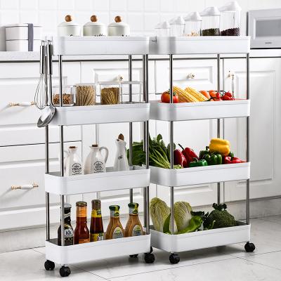 China Viable High Quality Colorful Rectangular Plastic Shelf Kitchen/Bedroom Storage Rack Kitchen Storage Rack Plastic Bathroom Shelf Units for sale