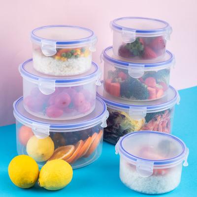 China Microwavable Professional Vacuum Plastic Food Storage Round Microwave Heated Safe Lunch Box Food Container Boxes Made in China for sale