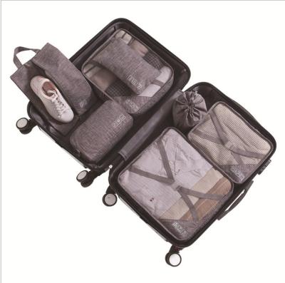 China High Quality& Waterproof Collapsible Luggage Clothes Storage Bags 7 Pcs Organizer Compression Traveling Packing Cube for sale