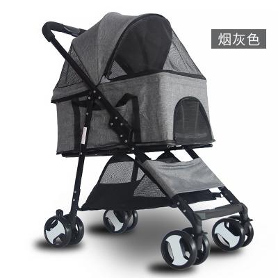 China Dogs Pet Cart Cat And Dog Cart Small And Teddy Medium Folding Cart For Walking Dogs Pet for sale