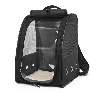 China Transparent Viable Capsule Pet Bag Folding Breathable Shoulder Cat Backpack Pet Bag Carrier Bag Portable Travel Dog Double Capacity for sale