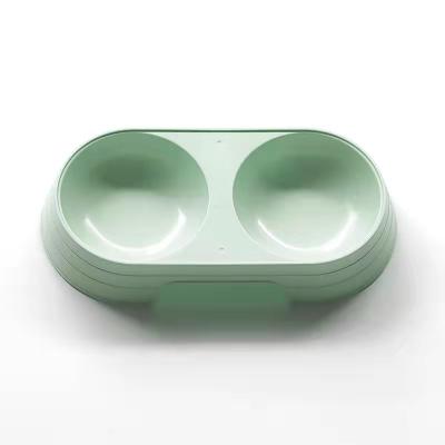 China Sustainable OEM Easy To Clean Cat Bowl Simple Plastic Think Round Food Bowl for sale