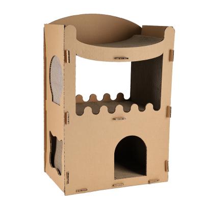 China Popular New Arrival Nature Cardboard Pet Sleeping Bed Cat House Bed Breathable for sale