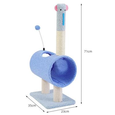 China Eco Friendly Free Standing Sample Cat Tree Scratcher Cat Toy For Indoor Play for sale