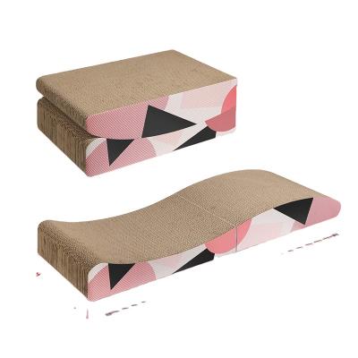 China Sustainable Protection Cat Scratching Lounge Bed Durable Cat Scratcher Cardboard Corrugated Scratch Recycle Board Cat Scratch Bed for sale