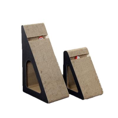 China Sustainable Triangle Panel Cat Supplies Corrugated Cat Scratch Panel Cat Scratch Bed for sale