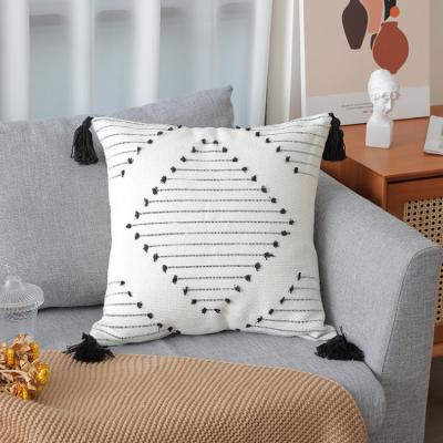 China Anti-Static Moroccan Style Fringed Tile Case /cushion Cover Decoration Pillow Case for sale