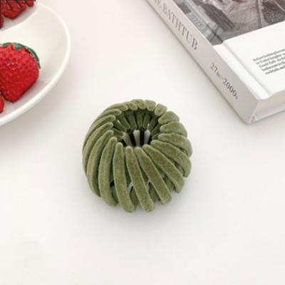 China Fashion Hair Accessories Bird's Nest Flocking Hairpin Ball Ponytail Hairpin For Woman for sale