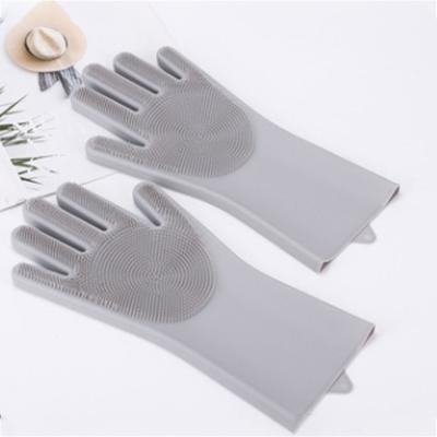 China Dishwashing Gloves Silicone Dishwashing Gloves Silicone Kitchen Housework Washing Stick Dishwashing Heat Resistant Glove for sale