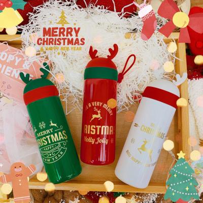 China Christmas Elk Antlers Cute Stainless Steel Water Mug Sustainable Cup Winter Vacuum Gift For Kids Children Students for sale