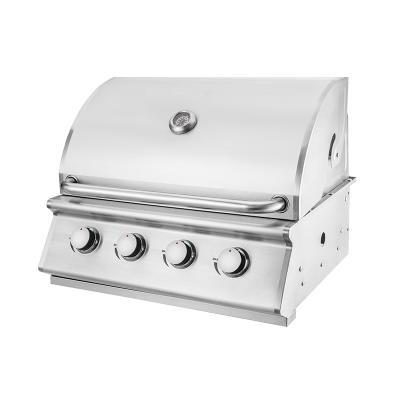 China Guangdong Supplier Best Quality Adjustable Size Gas BBQ Machine 4 Burners BBQ Table Smokers Built in Indoor Gas BBQ Grill for sale