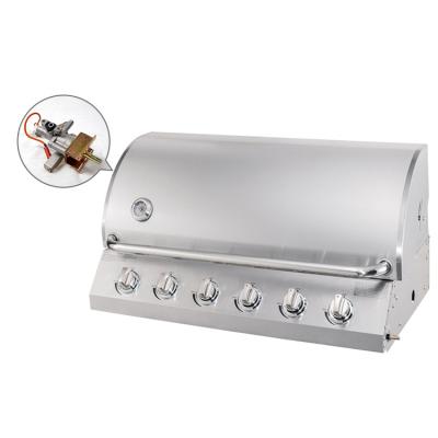 China Factory Wholesale Price 6 Burners Adjustable Size Kitchen Stainless Steel Cookware Built In BBQ One Gas BBQ Grill for sale