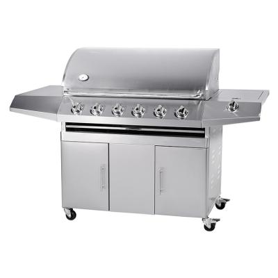 China Kitchen BBQ Factory Price Free Size BBQ Gas Grill To Stainless Steel Adjustable Outdoor Body Large 6 Burner Smokers BBQ Accessories for sale