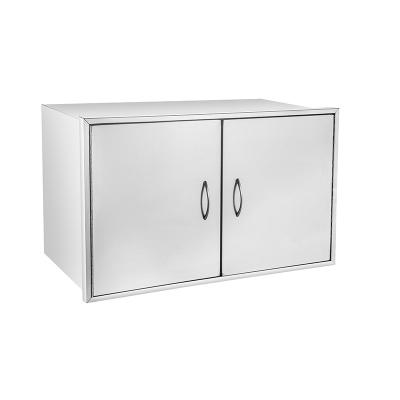 China Kitchen 304 Stainless Steel Handle Design Large Capacity Cabinet Kitchen Storage Modern Commercial Outdoor Hidden Sideboard for sale