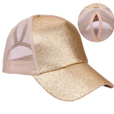 China New JOINT Sun sequined hat fashion men's and women's baseball hat letters sports shiny hat for sale