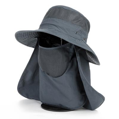 China New Character Design Plain White Couples Twine Twine Lightweight Bucket Hat Fishing Neck Shade Flap Simple Bucket Hat for sale