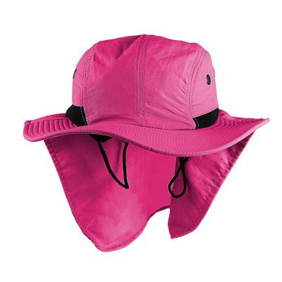 China Character Wholesale Adults Unisex Bucket Hat Fishing Man Hats With Waterproof Neck Fin For Women Men for sale