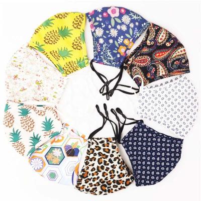 China Fashion Printed Face Masks Cotton Facemask Floral Daisy Flower Cotton Cloth Face Masks for sale