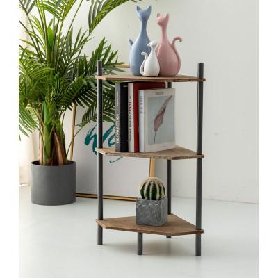 China Small Metal Bathroom Shelf Kitchen Rack Adjustable Storage HolderThree-Tier Living Room Standing (Waist) Display Stand for sale