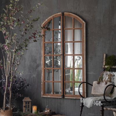 China Factory Assembled Modern Solid Wood Stain Wall Mirror, Home Decoration Mirror, Full Body Standing Mirror for sale