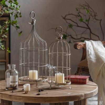 China Matte Black Home Decoration Metal Home Lantern Candle Holder Wire Votive Christmas for sale