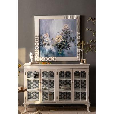 China Original Artwork Flower Oil Painting Minimalist Hand Painted Wall Frames Home Decoration Art For Home Office Lobby for sale