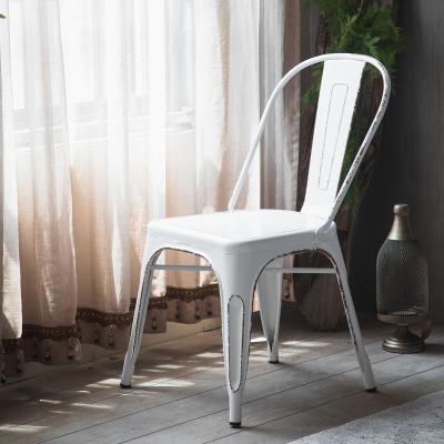 China Hot Selling Retro Chair Creative Design Industrial Stain Iron Iron Art Restaurant Hot Selling Black And White Chair New for sale