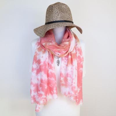 China New style retro handmade tie-dyed ethnic cotton and canvas hand feel long style scarf multicolor optional for sale