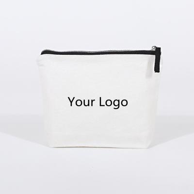 China Fashion High Quality Custom Personalized Canvas Bag Makeup Bag Brush Pouch Cosmetic Bag With Logo for sale