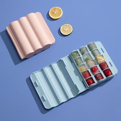 China Sustainable Wave Multi-cell Ice Cream Mold Silicone Ice Cube Food Grade Ice Tray for sale