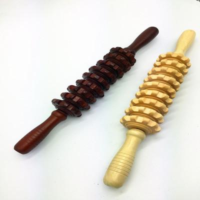 China Easy Home Healthy Wooden Roller Hand Held Body Massager for sale