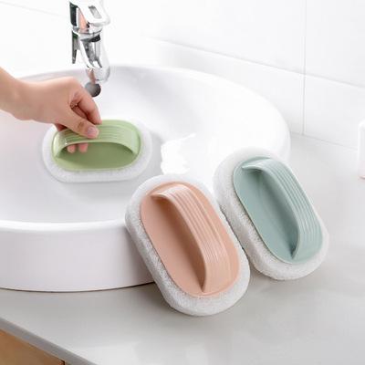 China Multifunctional Sponge Extra Thin Kitchen Duty Wash Bombs Bathroom Tub Furniture Cleaning Brush 12*8cm for sale