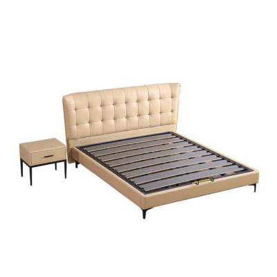 China Comfortable Wholesale Modern Queen Bedroom Furniture Leather Bed Frame Modern OEM Factory Price for sale