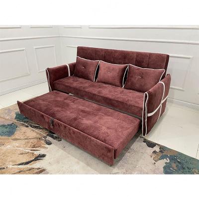 China 2022 Red Velvet Stretch Modern Italian Leisure Upholstery Set For Home Living Room Furniture Living Room Sofa for sale