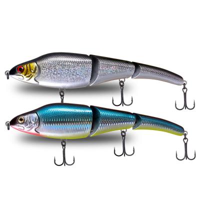 China ABS Manufacture 230mm 3 Section 125g Large Plastic Bait Multi Joint Lure Waterboy Fishing Multi Joint Lure for sale