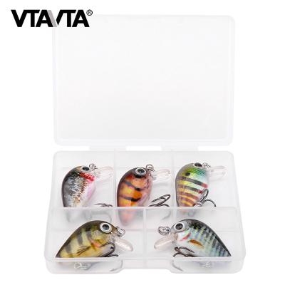 China ABS Plastic Body 3cm Wobbler 1.5g Deep Diving Crankbait Floating Fishing Lure Hard Bait With VMC Hooks Fishing Tackle Artificial Lure for sale