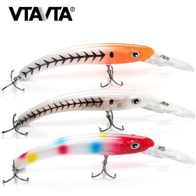 China ABS VTAVTA 20g 12cm Minnow Hard Plastic Black Wobblers For Fishing Trolling Lure Hard Bait Deep Diving Fishing Tackle Lures Crankbaits Minow Isca for sale