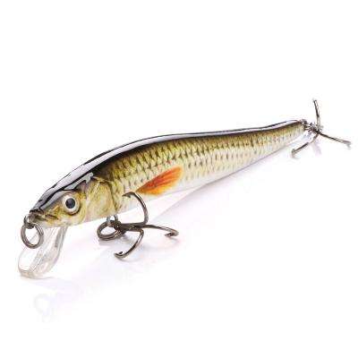 China Vivid Fish Action Swimming Long Distance Cast 85mm Vivid Swimming Realistic 6.5g 3D Holographic Eyes Fish Lures Hard Jerk Bait Minnow for sale