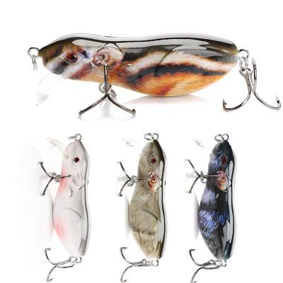 China Realistic 3D Eyes ABS Rat Fish Vivid Swimming Plastic Hard Lures Action, Small Mouse Sinking Artificial Fishing Lure for sale