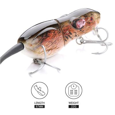 China ABS 9cm Mouse 21g Topwater Rat Fishing Lures Hard Plastic Swimbait For Bass Snakehead Saltwater Freshwater Hard Groundbait for sale