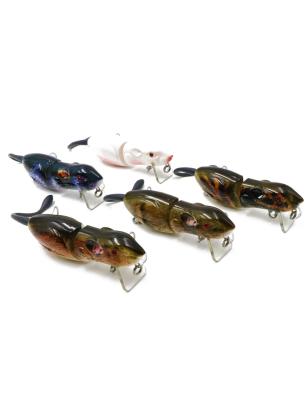 China Vivid Fish Action Swimming Rat Fishing Lure 133mm Factory 69g Surface Topwaterhard Bait Lure for sale