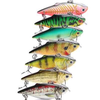 China Swimming Rattling Steel Ball 60mm 8.1g 3D Eyes Vivid Fish Action Sample Available Holographic ABS Plastic Hard Body Fishing Vib Lure for sale