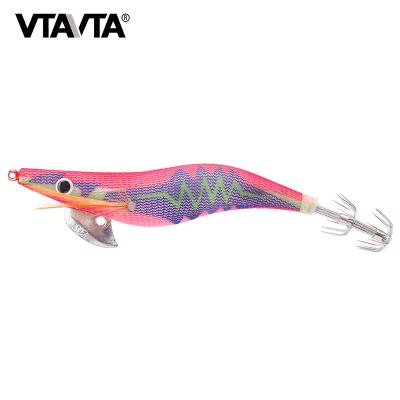 China Custom colorful deep sea fishing egi jigging lure octopus 3.5# high quality ABS bait bright wooden shrimp jigging yamashita for sale